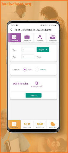 eGFR Calculators screenshot