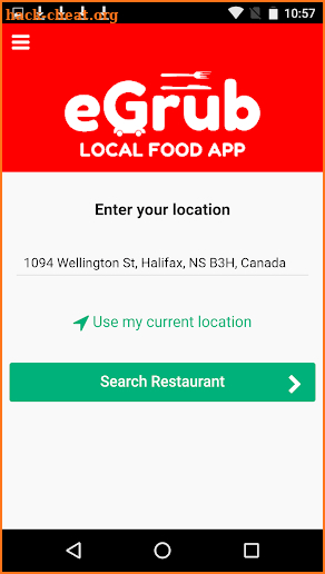 eGrub Local Food Delivery App screenshot