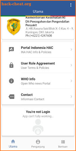 eHAC Indonesia screenshot