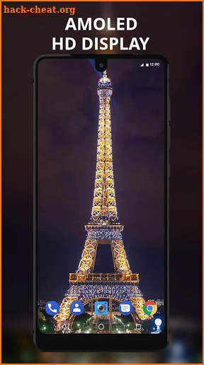 Eiffel Tower Night Light Show Live Wallpaper screenshot
