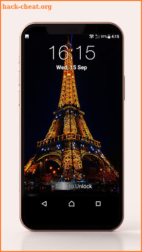 Eiffel Tower Pin Lock Screen screenshot
