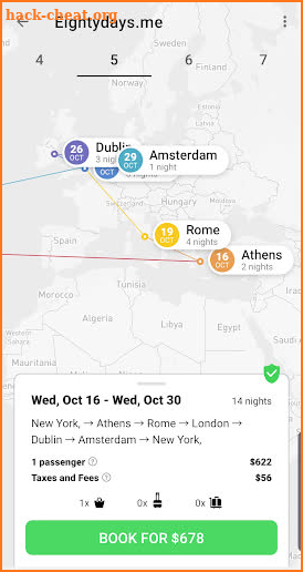 Eightydays.me: Booking multi-city Eurotrips screenshot