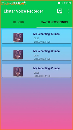 Ekstar Voice Recorder screenshot