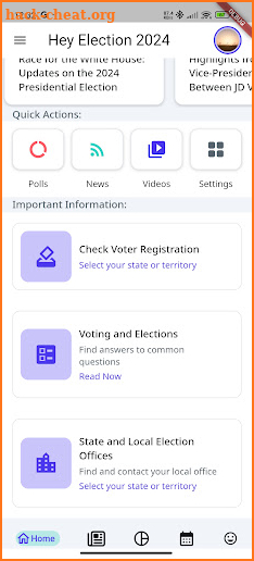 Election 2024 screenshot