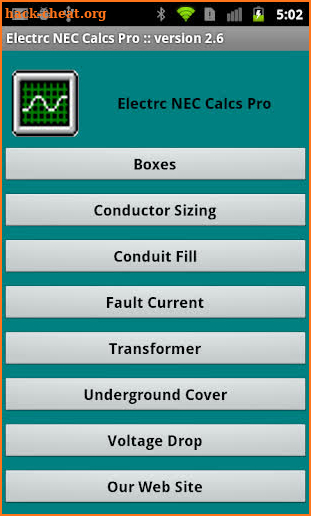 Electrc NEC Calcs Pro screenshot