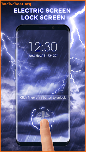 Electric Lighting Fingerprint Lock Screen Prank screenshot