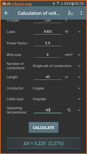 Electrical Calculations PRO Key screenshot