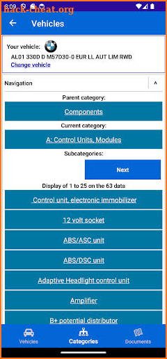 Electrical diagrams screenshot