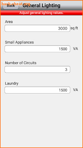 Electrical Load Calculator 2017 screenshot