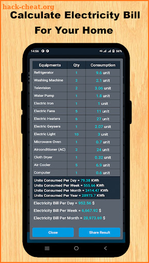 Electricity Calculator PRO screenshot