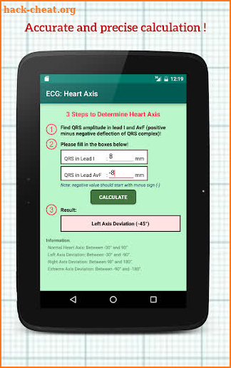 Electrocardiogram (ECG) Rhythm App: Heart Axis screenshot