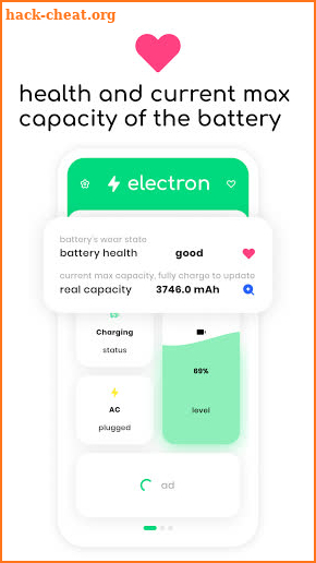 electron - battery health and real capacity info screenshot