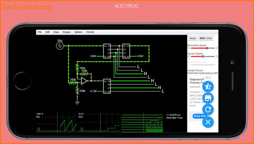 Electronic Circuit Simulator screenshot