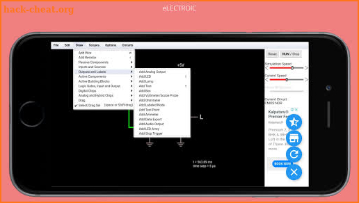 Electronic Circuit Simulator screenshot