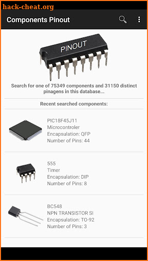 Electronic Component Pinouts Free screenshot