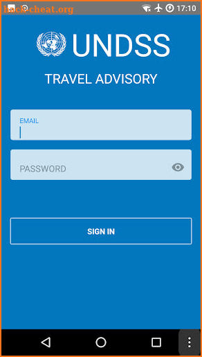 Electronic Travel Advisory screenshot