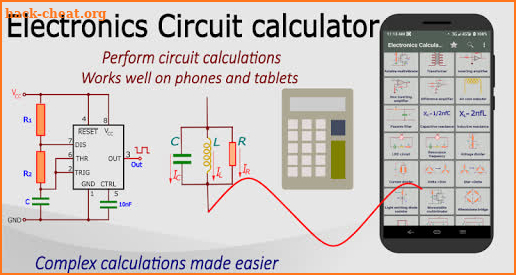 Electronics circuit calculator-Electronics toolkit screenshot