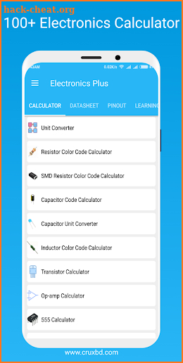 Electronics Plus :100+ Calculator, 3500+ Datasheet screenshot