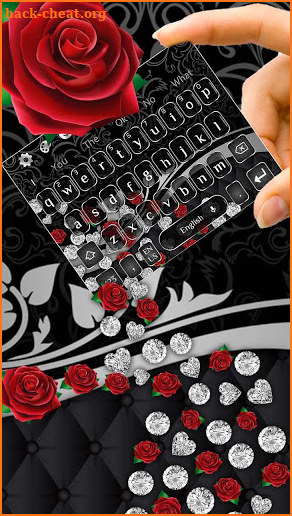 Elegant Black Rose Gravity Keyboard Theme🌹 screenshot