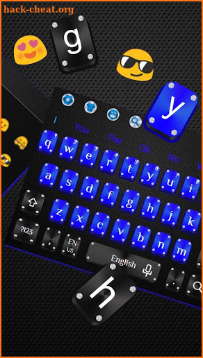 Elegant Blue Black Keyboard screenshot