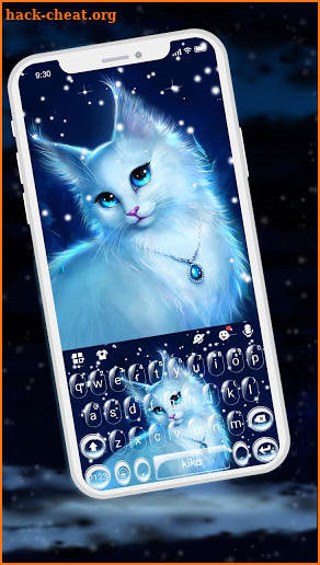Elegant Kitty Night Keyboard Theme screenshot