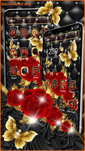 Elegant Luxurious Red Rose Theme🌹 screenshot