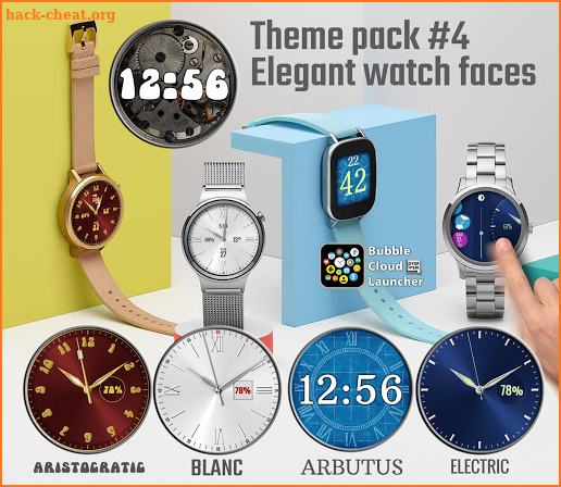 Elegant watch face pack 4 for Bubble Clouds screenshot