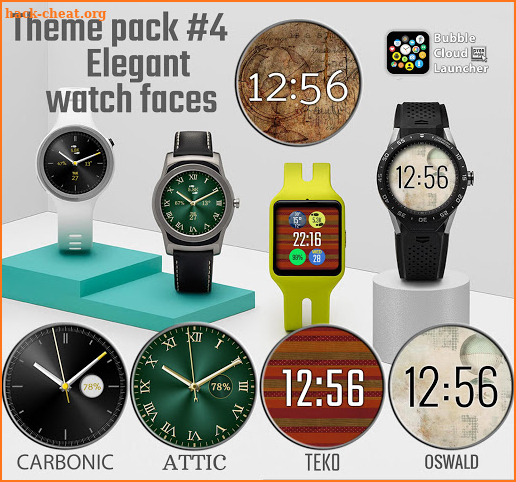 Elegant watch face pack 4 for Bubble Clouds screenshot