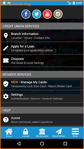 Element Federal Credit Union screenshot