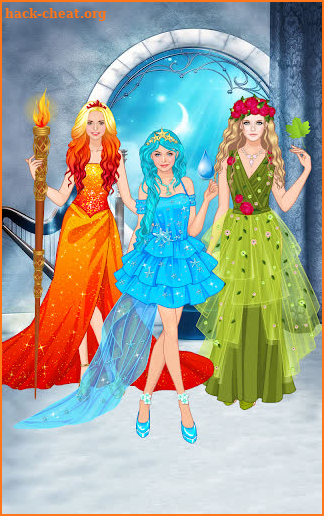 Element Princess dress up game screenshot