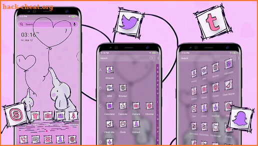 Elephant Sketch Theme screenshot