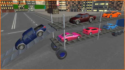 Elevated Car Transporter Game: Cargo truck Driver screenshot