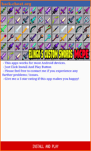 Elingo’s Custom Swords Addon for Minecraft PE screenshot