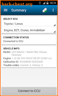 ELMScan Toyota screenshot