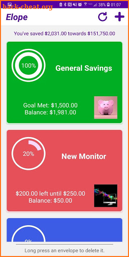 Elope - Manage Your Savings screenshot