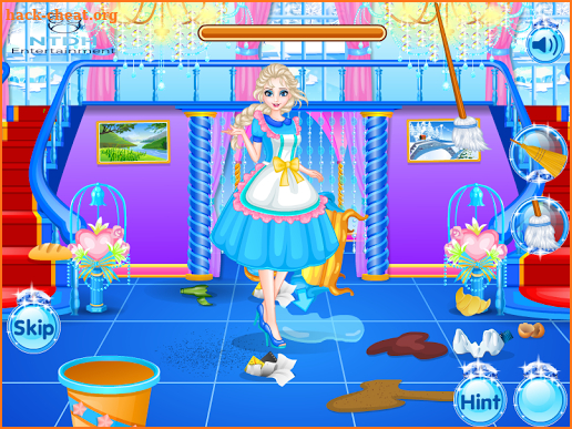 Elsas Clean Up - Dress up games for girls/kids screenshot