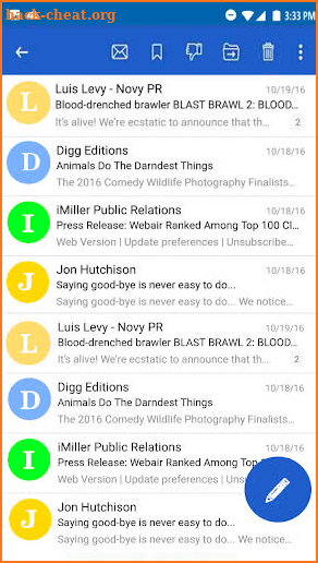 Email app screenshot