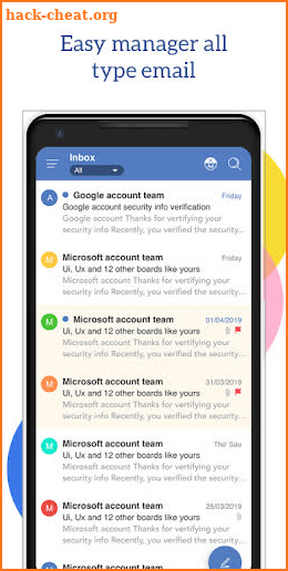 Email app for Gmail & Outlook screenshot
