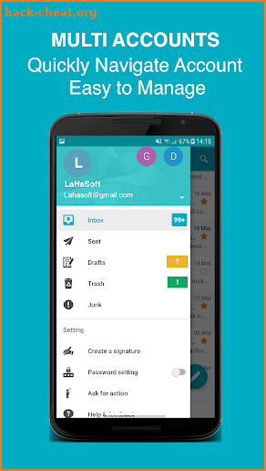 Email inbox app for android screenshot