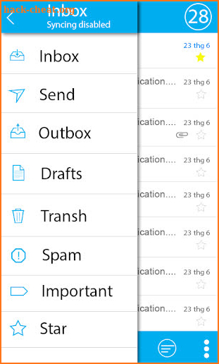 Email mail box fast mail screenshot