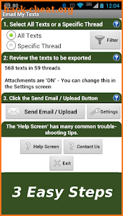 Email My Texts screenshot