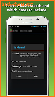 Email Text Messages screenshot