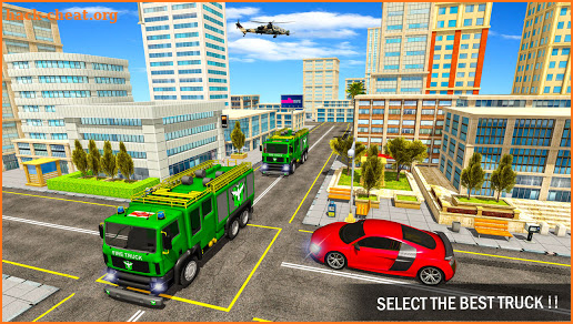 Emergency Fire Truck Army Rescue Driving Simulator screenshot