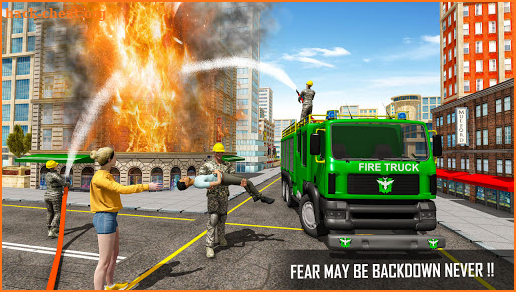 Emergency Fire Truck Army Rescue Driving Simulator screenshot