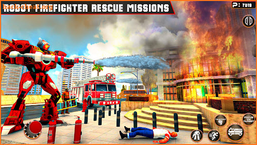 Emergency FireFighter Robot 3D screenshot