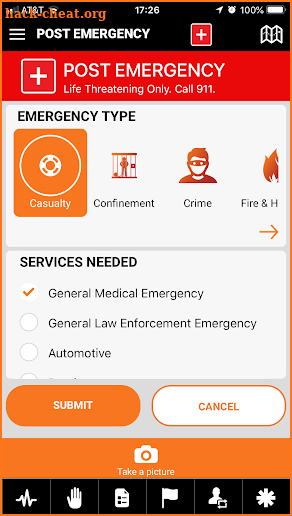 Emergency Public Safety Info.  Get Help. Give Help screenshot