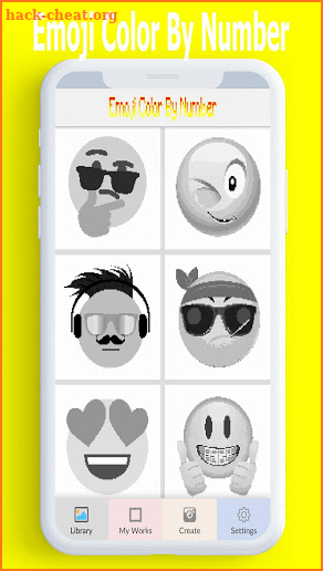 Emoji Color By Number, emojis face game, emoji art screenshot