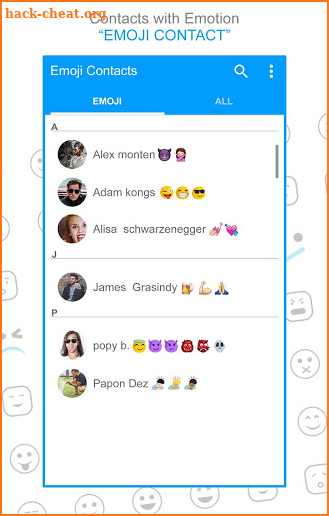 Emoji Contact Maker - Decorate Contact Name Emoji screenshot