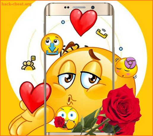 Emoji Cute Yellow Face Theme screenshot