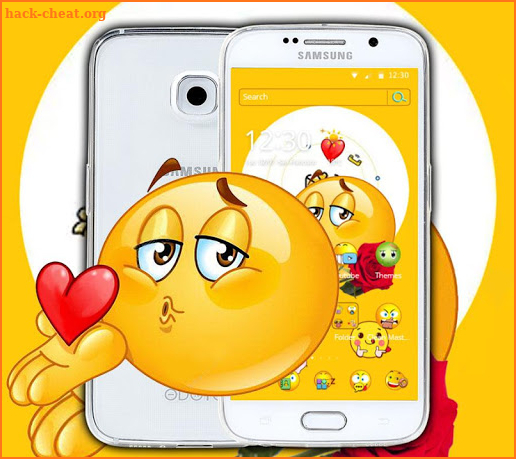 Emoji Cute Yellow Face Theme screenshot